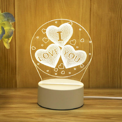 Romantic 3D Acrylic LED Lamp