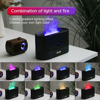 Ultrasonic Aroma Diffuser with Flame Color Changing LED Light