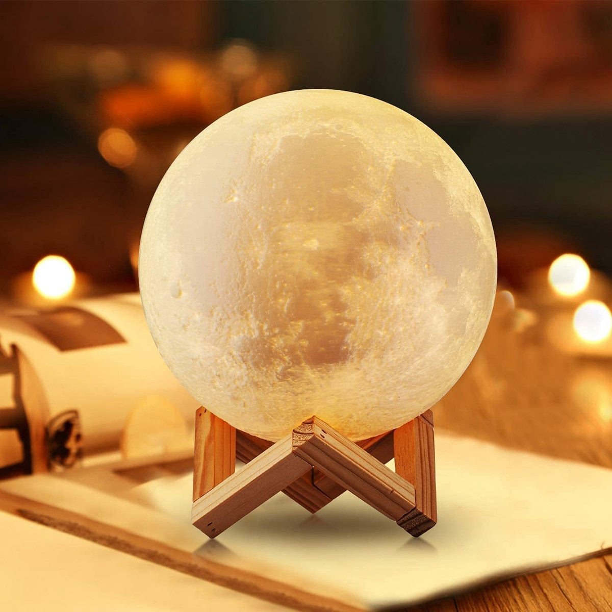 Rechargeable LED Moon Lamp with Stand