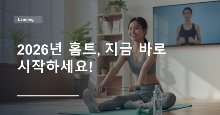 2026년 홈트, 지금 바로 시작하세요!