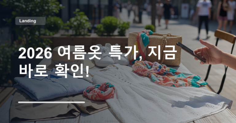 2026 여름옷 특가, 지금 바로 확인!