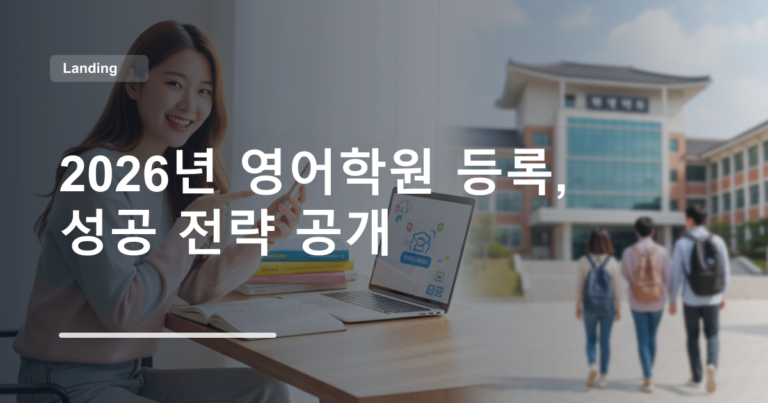 2026년 영어학원 등록, 성공 전략 공개