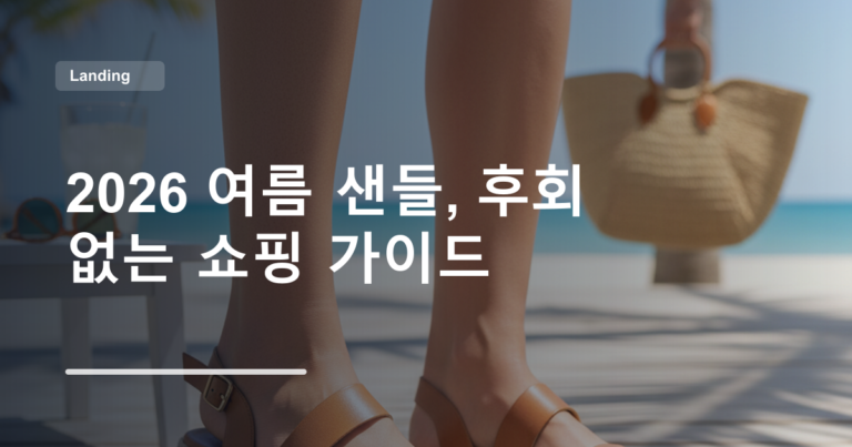 2026 여름 샌들, 후회 없는 쇼핑 가이드