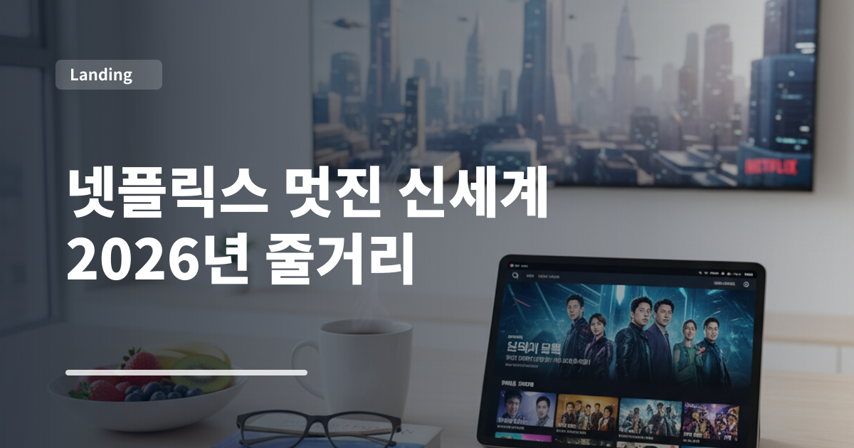 넷플릭스 멋진 신세계 2026년 줄거리