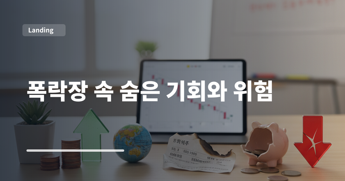 폭락장 속 숨은 기회와 위험