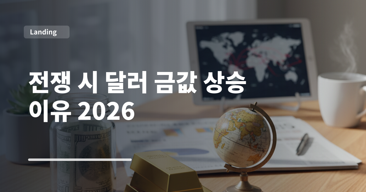 전쟁 시 달러 금값 상승 이유 2026