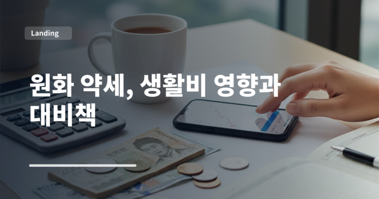 원화 약세, 생활비 영향과 대비책