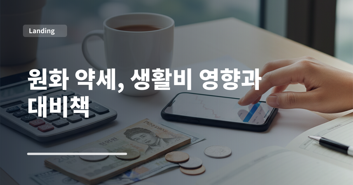 원화 약세, 생활비 영향과 대비책
