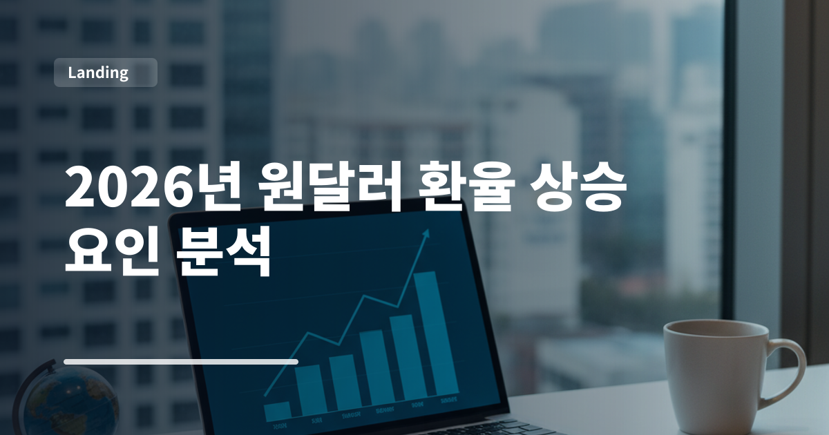 2026년 원달러 환율 상승 요인 분석